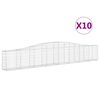 vidaXL Paniers à gabions arqués 10 pcs 400x30x60/80 cm Fer galvanisé