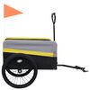 vidaXL Remorque de vélo pour chiens XXL 2 en 1 chariot Jaune gris noir