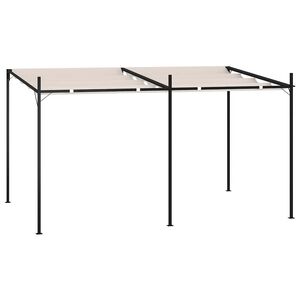vidaXL Belv&eacute;d&egrave;re avec toit r&eacute;tractable 400x300x233 cm Cr&egrave;me