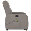vidaXL Fauteuil inclinable de massage Taupe Tissu