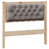 vidaXL T&ecirc;te de lit Autre Marron et taupe 90 cm Bois massif en pin