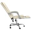 vidaXL Fauteuil de massage inclinable de bureau Cr&egrave;me Similicuir
