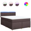 vidaXL Sommier &agrave; lattes de lit avec matelas Marron fonc&eacute; 140x200 cm