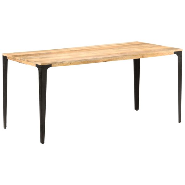 vidaXL Table de salle &agrave; manger 160x80x76 cm Bois de manguier solide