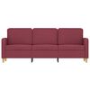 vidaXL Canap&eacute; &agrave; 3 places Rouge bordeaux 180 cm Tissu