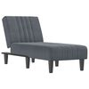 vidaXL Chaise longue gris fonc&eacute; velours