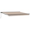 vidaXL Cadre d'auvent Beige 400 &times; 300 cm Polyester avec rev&ecirc;tement PU