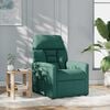 vidaXL Fauteuil de massage inclinable Vert foncé Tissu