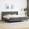 vidaXL Cadre de lit avec matelas Gris fonc&eacute; 200 x 200 cm Velours