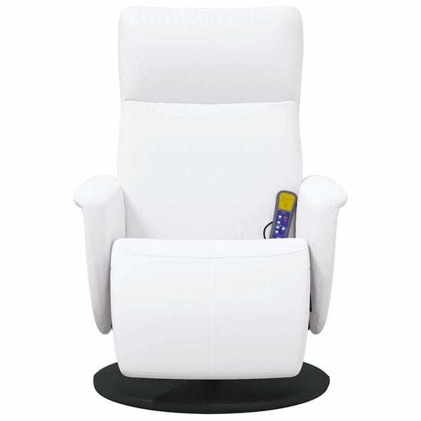 vidaXL Fauteuil de massage inclinable Blanc 71 x 90 x 105 cm
