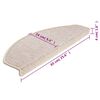 vidaXL Tapis d'escalier 10 pi&egrave;ces 65 x 24 x 4 cm Taupe Demi-rond Grand