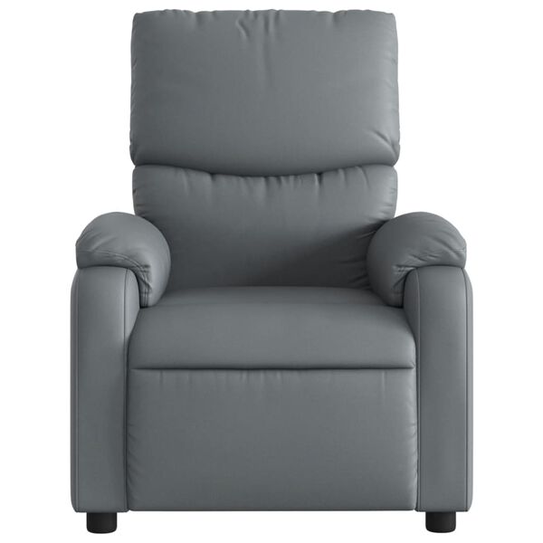 vidaXL Fauteuil inclinable Gris Similicuir