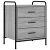 vidaXL Table de chevet Sonoma gris 48 x 36,5 x 60 cm Bois d'ing&eacute;nierie