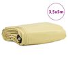 vidaXL B&acirc;che 650g / m&sup2; Beige 3,5 x 5 m Toile avec rev&ecirc;tement en PVC