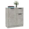 vidaXL Buffets 2 pcs Gris b&eacute;ton 60x30x70 cm Bois d'ing&eacute;nierie