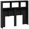 vidaXL Armoire tête de lit avec LED noir 120x17x102 cm
