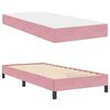 vidaXL Lit à ressorts avec matelas Rose 80 x 220 cm tissu