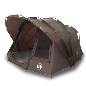 vidaXL Tente de p&ecirc;che 5 personnes marron imperm&eacute;able