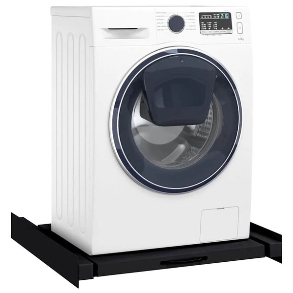 vidaXL &Eacute;tag&egrave;re interm&eacute;diaire pour machine &agrave; laver Noir 60 x 60 x 8 cm