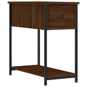 vidaXL Table de chevet ch&ecirc;ne marron 30x60x60 cm bois d'ing&eacute;nierie