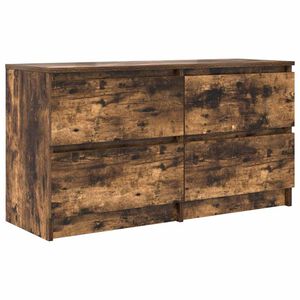 vidaXL Meuble TV ch&ecirc;ne fum&eacute; 100x35x54 cm bois d'ing&eacute;nierie