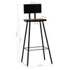 vidaXL Ensemble de bar 3 pcs Noir