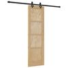 vidaXL Porte coulissante Naturel et noir 61 x 198,5 cm