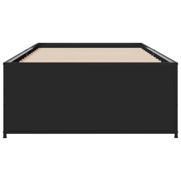vidaXL Cadre de lit sans matelas noir 90x200 cm