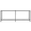 vidaXL Table console Blanc 200x35x75,5 cm Verre trempé