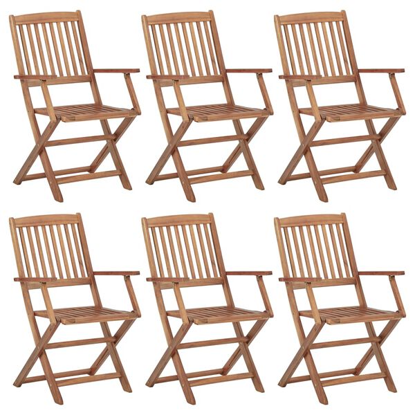 vidaXL Chaises pliables de jardin 6 pcs Bois d'acacia solide
