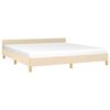vidaXL Cadre de lit sans matelas cr&egrave;me 180x200 cm tissu