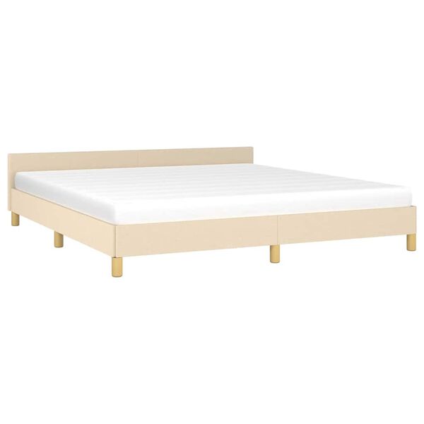 vidaXL Cadre de lit sans matelas cr&egrave;me 180x200 cm tissu