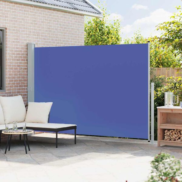 vidaXL Auvent lat&eacute;ral r&eacute;tractable de patio 200x300 cm Bleu