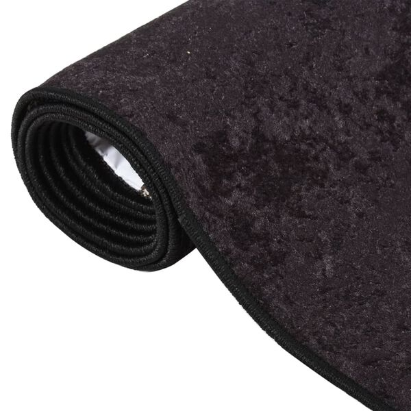 vidaXL Tapis lavable antidérapant 190x300 cm anthracite