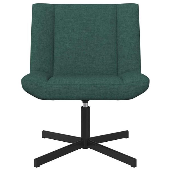 vidaXL Chaise pivotante Vert fonc&eacute; 63 x 75 x 76 cm tissu