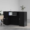 vidaXL Bureau de réception Chêne noir 180 x 50 x 103,5 cm Bois d'ingénierie