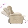vidaXL Fauteuil inclinable Crème Tissu