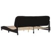 vidaXL Cadre de lit sans matelas Hvar noir 200x200 cm similicuir