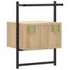 vidaXL Table de chevet murale chêne sonoma 35x30x51 cm