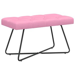 vidaXL Banc avec capitonnage bouton Rose 80 x 40 x 46 cm Tissu