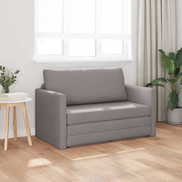 vidaXL Canap&eacute;-Lit 110cm Taupe tissu