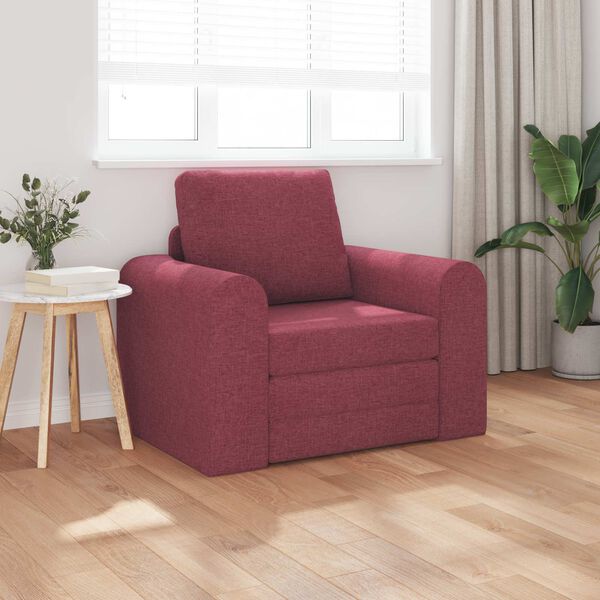 vidaXL Canap&eacute;-Lit Bordeaux 98 x 71 x 83 cm tissu