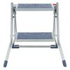 Escalo Tabouret pliable 150 kg m&eacute;tal gris et bleu
