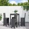 vidaXL Ensemble de bar de jardin 5 pcs gris bois de pin massif