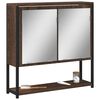 vidaXL Armoire à miroir de salle de bain chêne marron bois ingénierie