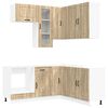 vidaXL Unit&eacute; de cuisine KALMAR 8 pc Ch&ecirc;ne Sonoma Bois d'ing&eacute;nierie