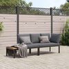 vidaXL Salon de jardin 2 pcs avec coussins noir aluminium