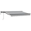 vidaXL Cadre de store manuel avec LEDs Anthracite et blanc 3,5 x 2,5 m