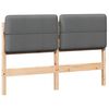 vidaXL T&ecirc;te de lit capitonn&eacute;e Marron et gris clair 150 cm Pin massif