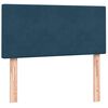 vidaXL Sommier &agrave; lattes de lit et matelas et LED bleu fonc&eacute; 80x220 cm velours